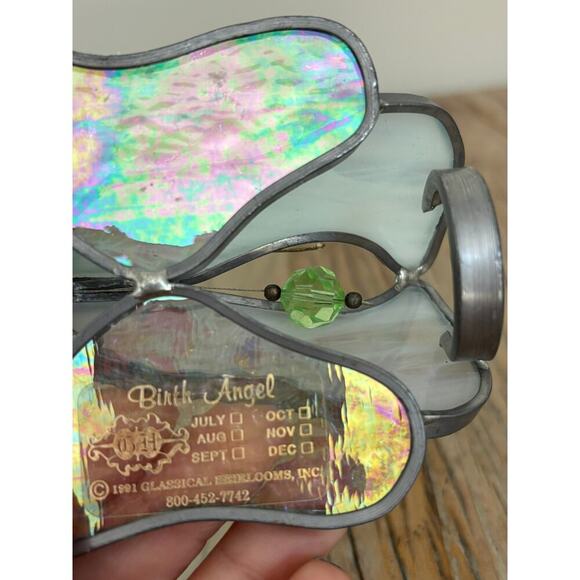 1991 Classical Heirlooms Birth Angel Stained Glass - Picture 4 of 4